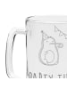 Mr. & Mrs. Panda Gravur Bierkrug Avocado Party Zeit mit Spruch in Transparent