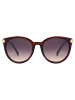 styleBREAKER Cateye Sonnenbrille in Braun-Gold / Braun Verlauf