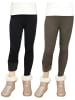 TupTam Mädchen Winter Leggings 2er PACK Gefüttert in schwarz/braun
