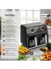 tectake Airfryer Samurai, 2 Garräume, 7 Programme, 2400W