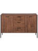 Beliani Sideboard TIFTON in Braun/Schwarz - (W) 123 x (H) 78 x (L) 39 cm