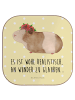 Mr. & Mrs. Panda Bierdeckel Meerschweinchen Weisheit mit Spruch in Gelb Pastell