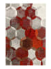 Teppich "Modernina" in Rot/Orange/Silber