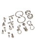 Urban Classics Urban Classics Damen Stud Earrings 10-Pack in silver