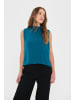 SAINT TROPEZ Ärmellose Bluse AileenSZ Gerade Passform in Majolica Blue