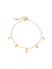 gaya Women Anklet in Rose Gold White