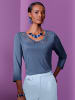 creation L 3/4-Arm-Shirt in rauchblau