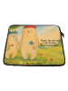 Mr. & Mrs. Panda Laptop Tasche Bären mit Blumenkranz Design mit ... in Weiß