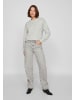 Vila Jumper round neck long sleeves soft sweatshirt look in Grau-2