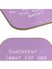 Mr. & Mrs. Panda Untersetzer Glas Spruch Busfahrer Held mit Spruch in Lavendeltraum