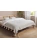 Beliani Tagesdecke MODAR in Weiß/Schwarz - (W) 200 x (H) 1 x (L) 220 cm