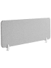 Beliani Schreibtischtrennwand WALLY in Grau - (W) 160 x (H) 40 x (L) 2 cm