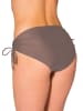 Aquarti Aquarti Damen Bikinihose mit Raffung und Schnüren in braun Modell 1
