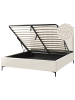 Beliani Doppelbett SEZANNE in Weiß/Schwarz - (W) 190 x (H) 142 x (L) 215 cm