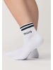 SNOCKS Retro Sneaker Socken aus Bio-Baumwolle 4 Paar in Weiß