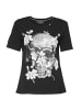 Roberto Geissini Diamond Flower T-Shirt Schwarz