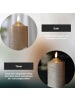 STAR Trading LED Echtwachskerze Flamme, Batterie, Timer, Gold, 15cm
