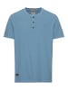 Camel Active Kurzarm Henley aus reiner Baumwolle in Blau