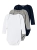name it langarm Baby Bodys im 3er Pack in Grau