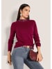 MADELEINE Eleganter Wollpullover mit Stehkragen in brombeere