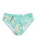 Venice Beach Highwaist-Bikini-Hose in türkis bedruckt