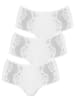 Nina von C. 6er Pack Damen Taillenslip in weiss-schwarz