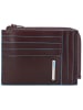 Piquadro Blue Square Kreditkartenetui RFID Leder 12 cm in mahogany