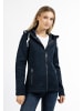 DreiMaster Damen Strickfleecejacke in Marine Melange
