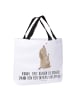 Mr. & Mrs. Panda Shopper Hund Liebe mit Spruch in Weiß
