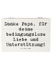 Mr. & Mrs. Panda Box Spruch Danke Papa mit Spruch in Weiß