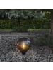 STAR Trading Outdoor-Kugelleuchte ,Orby' mit Erdspieß, E27, rauchgrau, Ø 30cm