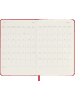 Moleskine 12 Monate Tageskalender 2024, Fester Einband in Scharlachrot
