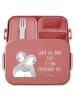 Mr. & Mrs. Panda Lunch Box Pinguine Kuscheln Motiv mit Spruch in Rot Pastell