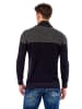 Cipo & Baxx Rollkragenpullover in Darkblue-Anthracite