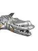 GILDE Figur Steampunk crocodile silberfarben - (H) 14,5 cm