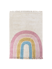 Beliani Kurzflor TATARLI in Beige/Bunt - (W) 140 x (L) 200 cm