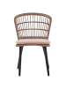 Beliani 13-tlg Gartentisch Set ALIANO in Beige/Naturfarben/Schwarz