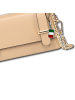Florence Florence Handtasche Leder taupe, dunkelbeige ca. 19cm