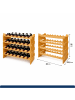 relaxdays Weinregal in Natur - (B)85 x (H)55 x (T)25,5 cm