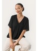 PART TWO Kurzarm-Bluse SanayaPW Lockere Passform in Black