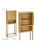 relaxdays Waschmaschinenschrank in Natur - (B)70 x (H)176 x (T)22,5 cm