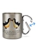Mr. & Mrs. Panda Becher Pinguin Liebe mit Spruch in Silber