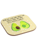 Mr. & Mrs. Panda Tischschoner Avocado Pärchen mit Spruch in Gelb Pastell