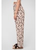 Cloud5ive Cloud5ive Summer Crepe-Pants with animal print in beige/black