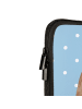 Mr. & Mrs. Panda Laptop Tasche Bär Schulterblick mit Spruch in Blau Pastell