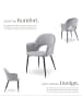 tectake Armlehnstuhl in Samtoptik, gepolstert, 57 x 61,5 x 87,5 cm