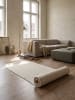 KADIMA DESIGN Teppichläufer Bordüre flachgewebt pflegeleicht Wohnzimmer Flur in Creme