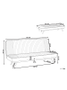 Beliani Schlafsofa KALFAFEL in Blau/Braun - (W) 191 x (H) 84 x (L) 73 cm
