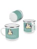 Mr. & Mrs. Panda Camping Emaille Tasse 12. Hochzeitstag Nickelho... in Meeresbrise