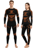 normani 2 x Lange Unterhosen Ski- und Thermounterwäsche in Schwarz/Orange